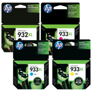 Hộp mực sử dụng cho Máy in HP Officejet Pro 7612 : HP 932XL BK - 932XL C/M/Y