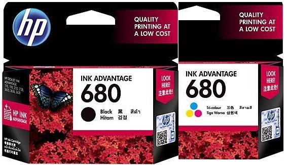 Hộp mực sử dụng cho Máy in HP DeskJet Ink Advantage 4535 : HP 680 BK / 680 Color