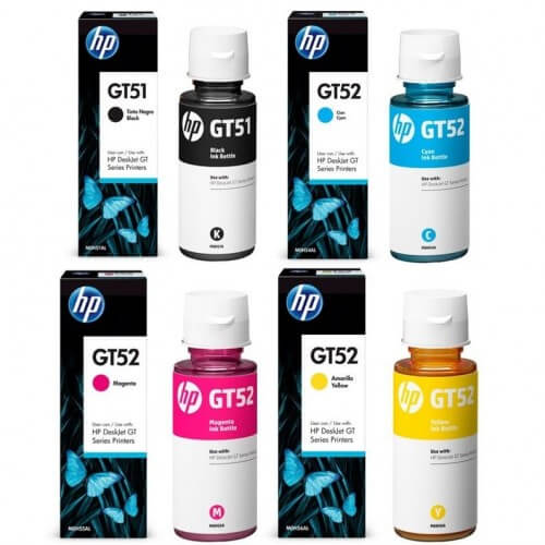 Mực in HP GT51Bk, HP GT52 Cyan, HP GT52 Magenta, HP GT52 Yellow